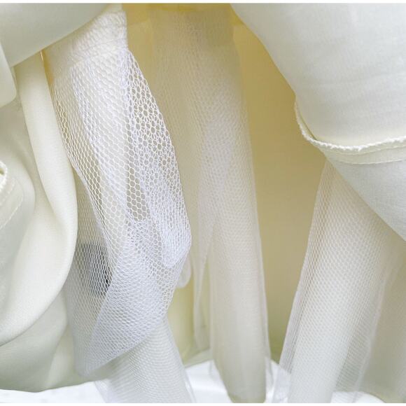 Adrianna Papell Boutique Dress Womens sz 10 1950s inspired A-line Ivory Tulle - Picture 8 of 8